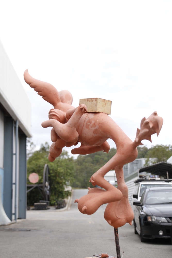 Movie World, Gold Coast Attraction. Polyclay, Steel, Wood.