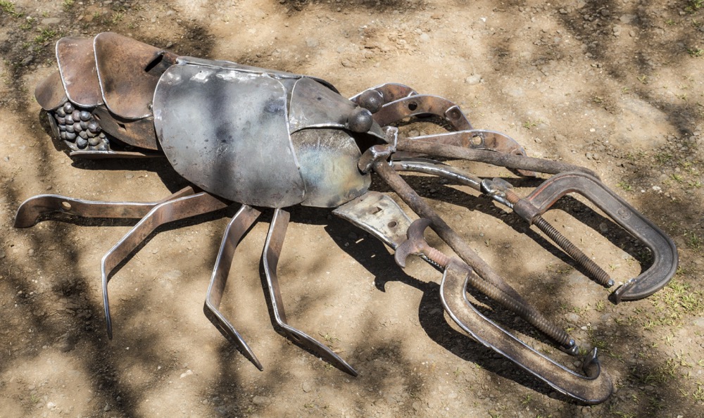 Victory Park Castlemaine. Reclaimed steel objects